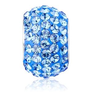 Sparkle Life Sparklies: Sapphire Blue Swarovski Crystal Silver Charm